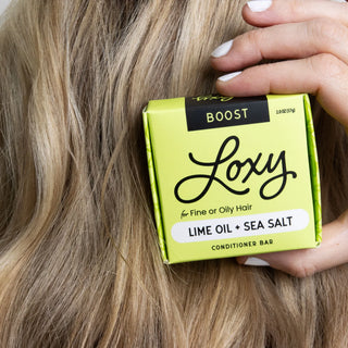 BOOST: Volumizing Conditioner Bar for normal to fine hair with Lime Oil & Litsea Oil - Loxy