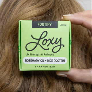 Fortify: Strengthening & Volumizing Shampoo Bar with Rosemary Oil & Rice Protein - Loxy