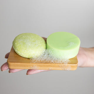 BOOST: Volumizing Shampoo Bar & Conditioner Bar for Fine or Oily Hair with Lime Oil & Sea Salt