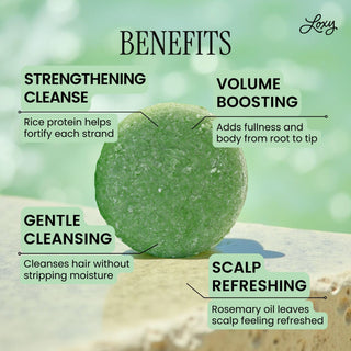 Fortify: Strengthening & Volumizing Shampoo Bar with Rosemary Oil & Rice Protein - naturél