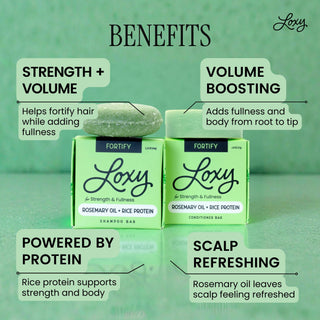 Fortify: Shampoo Bar & Conditioner Bar for Strength and Fullness with Rosemary Oil & Rice Protein - naturél