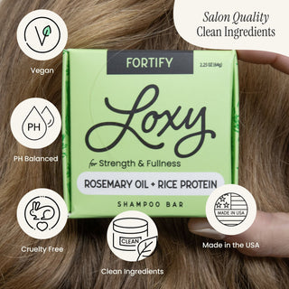 Fortify: Strengthening & Volumizing Shampoo Bar with Rosemary Oil & Rice Protein - naturél