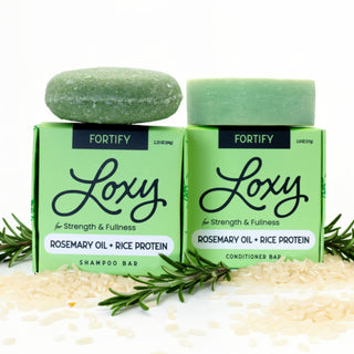 Fortify: Shampoo Bar & Conditioner Bar for Strength and Fullness with Rosemary Oil & Rice Protein - naturél