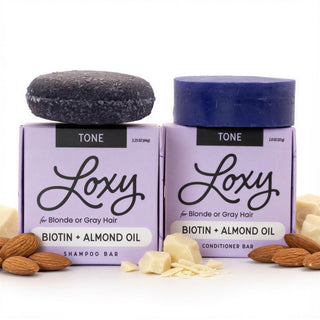 Tone: Purple Shampoo Bar & Conditioner Bar with Biotin & Almond Oil - naturél