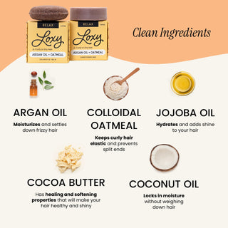 RELAX: Moisturizing Shampoo Bar & Conditioner Bar for dry, frizzy or curly hair with Argan Oil & Oatmeal - naturél