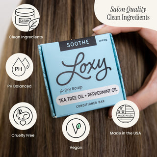 SOOTHE: Conditioner Bar for Dry Scalp with Tea Tree Oil & Peppermint Oil - naturél