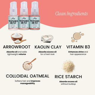 Wonder Dust Dry Shampoo: Oil-Absorbing, Volumizing Powder for Light, Brown & Dark Hair - naturél